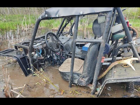 Видео: Прототип и квадроцикл, на болоте, сломалась лебёдка в самом сложном месте