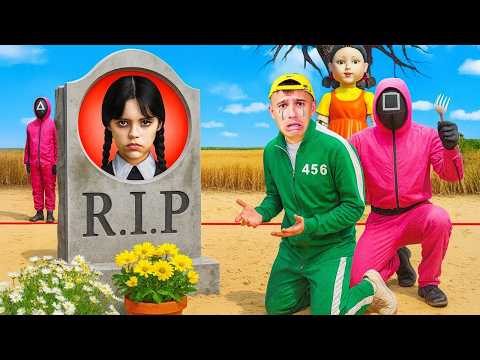 Видео: МЫ ПОПАЛИ В SQUID GAME, ЧТОБЫ СПАСТИ WEDNESDAY!