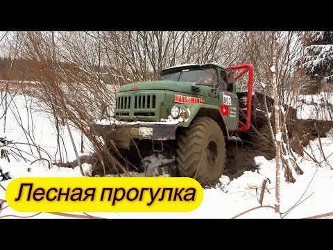 Видео: Зил 131 на ободронной резине И-159 в зимних условиях!