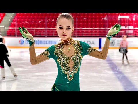 Видео: Жозефина Сербенюк, 9 лет, Защита 2 спортивного разряда по фигурному катанию.