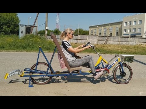 Видео: Самодельный длинный электро велосипед веломобиль  лигерад  чоппер