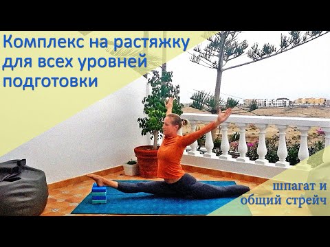 Видео: Растяжка на все тело: динамичная разминка, стопы, шпагаты