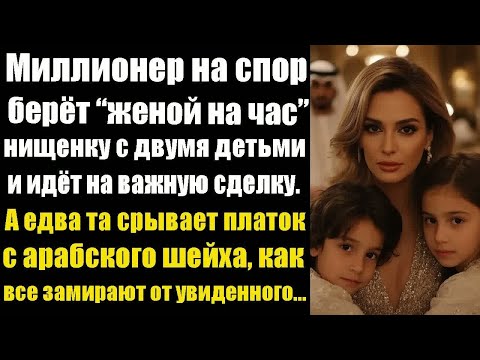 Видео: Миллионер на спор берёт “женой на час” нищенку с двумя детьми и идёт на важную сделку. А едва та...
