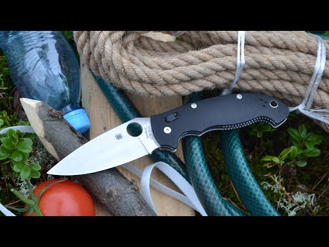 Видео: нож Spyderco Manix 2 XL тест/ testing