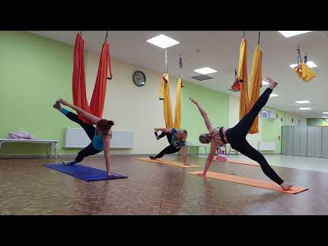 Видео: Аэройога - "нога за головой". 9 июня 2022