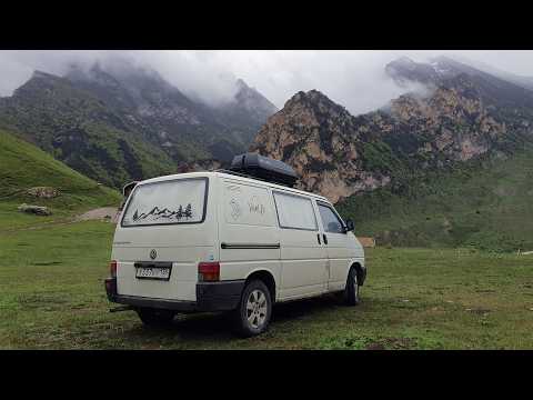 Видео: Большие Горы на маленьком самодельном автодоме. 3700км, Эльбрус. Путешествие.