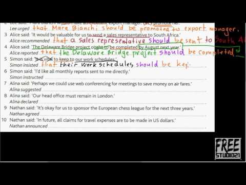 Видео: Предложения с Subjunctive I и глаголом should -1