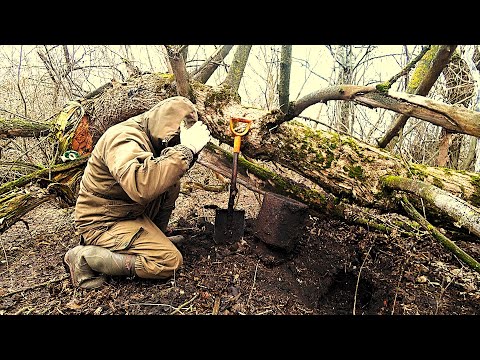 Видео: НАШЁЛ ОГРОМНЫЕ НАХОДКИ ПОД КОРНЯМИ!!! ЗАЛЕЗ В ДЕБРИ А ТУТ ТАКОЕ... Коп металлолома в лесу.