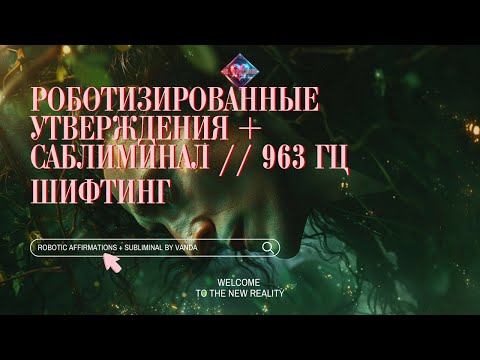 Видео: rus: шифтинг﹙♡﹚роботизированные аффирмации + саблиминал﹙♡﹚963 ГЦ