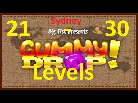 Видео: Конфетки! Gummy Drop! - Sydney - Сидней  Levels 21 - 30 ( 21 - 30 уровень + дельфины ) прохождение