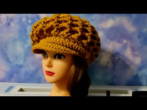 Видео: Кепка-Берет крючком на любой размер.