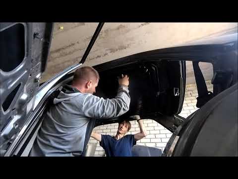 Видео: Восстановление Мерседес 124 - Снятие потолка и люка.