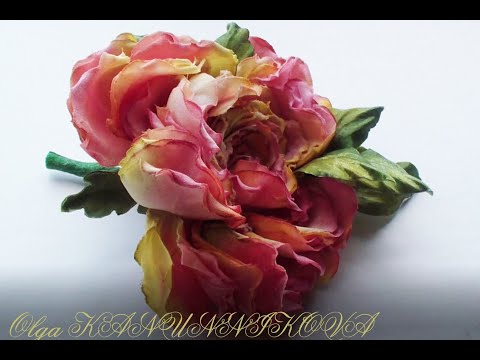 Видео: Мои цветы из ткани. My fabric flowers