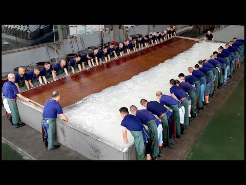 Видео: Удивительный процесс! 300 дней ручной работы на самой большой в мире бумажной фабрике с 1951 года!