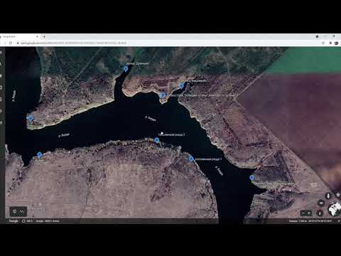 Видео: карта Бердянского водохранилища с местками и обозначениями