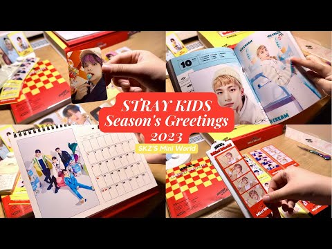 Видео: распаковка/ обзор на гриттинг Stray kids 2023 | unboxing STRAY KIDS Season's Greetings Mini World