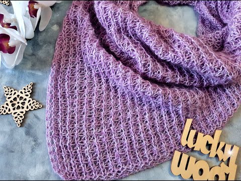 Видео: Вяжем бактус "Маргаритки" спицами.