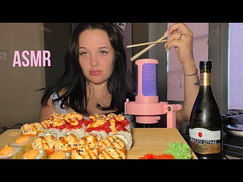Видео: АСМР мукбанг роллы 🩷 / болтаю обо всём ✌🏽