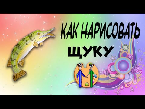 Видео: Как нарисовать щуку. Онлайн-школа рисования "Малевашки"