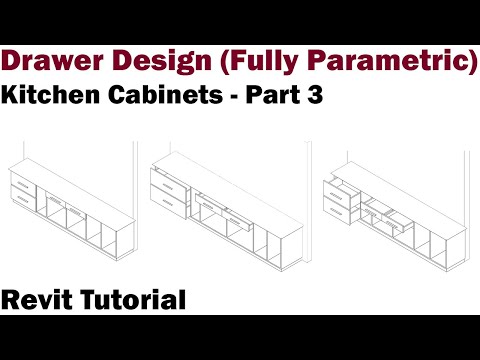 Видео: Учебное пособие по Revit — Кухонный шкаф — Часть 3 (Проектирование ящиков)