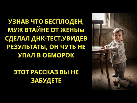 Видео: Узнав что бесплоден, муж втайне от жены сделал ДНК-тест.Увидев результаты, он чуть не упал в обморок