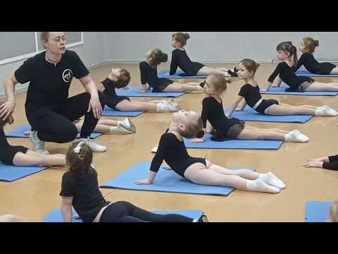 Видео: разминка, открытое занятие. гимнастика 4-5 лет  "СФЕРА"