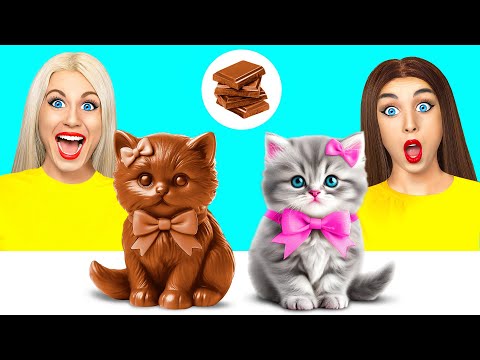 Видео: Челлендж. Шоколадная Еда vs Настоящая еда | Безумная Кулинарная Битва от Choco DO