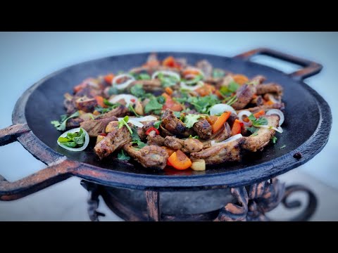 Видео: Свиные ребрышки с овощами на Сибирском садже. Pork ribs with vegetables