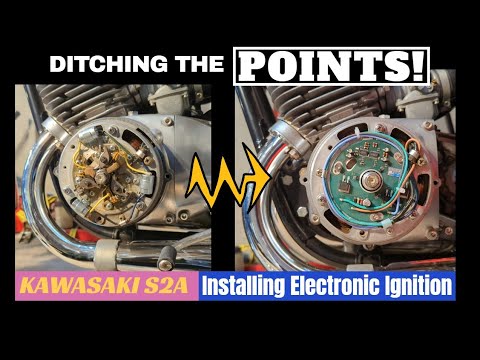 Видео: УСТАНОВКА ЭЛЕКТРОННОГО ЗАЖИГАНИЯ ACCENT - KAWASAKI S2A 1973 ГОДА.