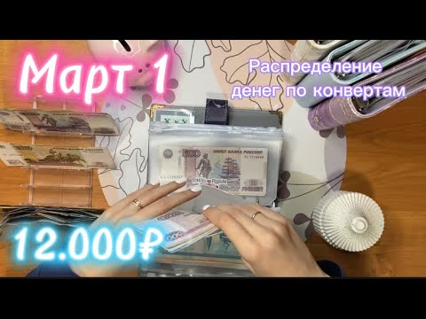 Видео: Март 1| распределение денег по конвертам| 12.000₽