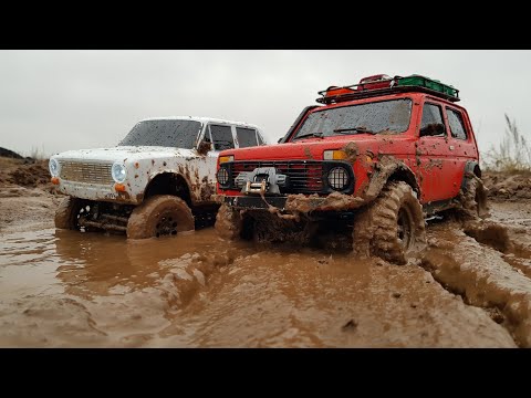 Видео: КОПЕЙКА 4Х4 против Нивы 4X4 ... Неожиданный результат на бездорожье. Offroad RC