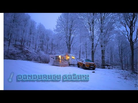 Видео: В КАРАВАНЕ ЗАМОРОЗИЛАСЬ ВОДА В ЛЕДЯНУЮ ПОГОДУ
