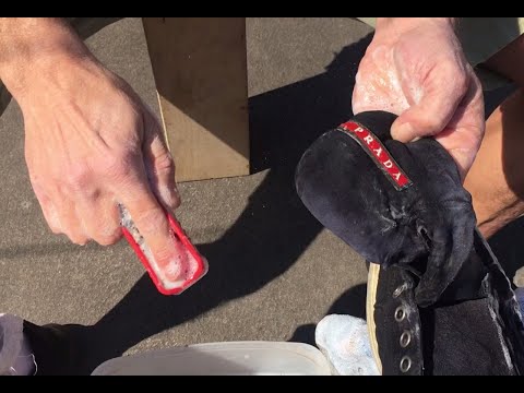 Видео: Prada замшевые туфли, блеск и реставрация