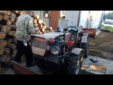 Видео: Отвал Фреза мини трактора TZ-4K-14 ,перед выездом устранение утечки в гидравлике.
