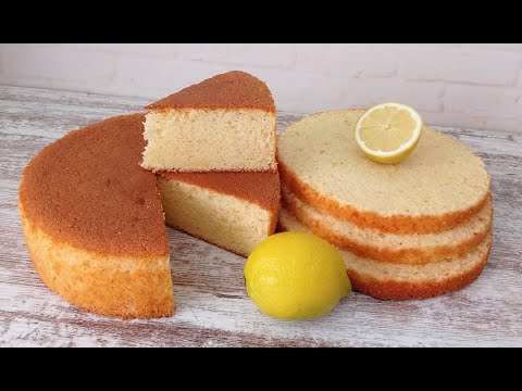 Видео: самый сочный ЛИМОННЫЙ ШИФОНОВЫЙ БИСКВИТ! идеально ровный! Ручным миксером!