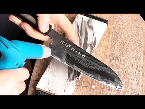 Видео: TOJIRO SAKUYA SANTOKU переделываю геометрию для улучшения реза и прочности проверяю слесарку часть 1