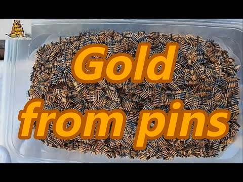 Видео: Извлечение золота из контактов 4-позиционных 1-рядных разъемов.