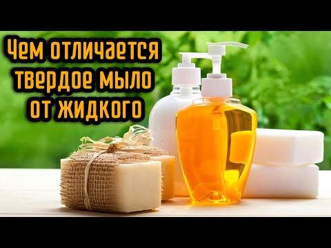 Видео: Чем отличается твердое мыло от жидкого