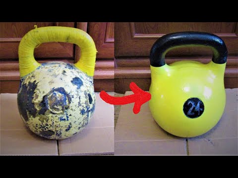 Видео: ПРОШЛА ЧЕРЕЗ ОГОНЬ ||Реставрация советской гири || Kettlebell restoration