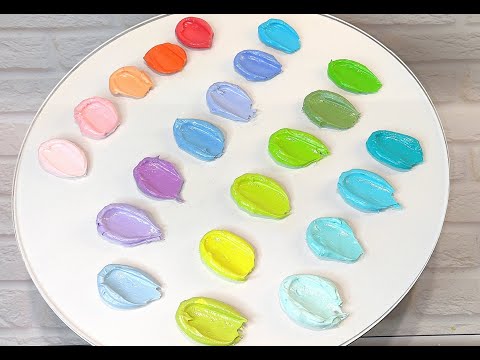 Видео: 🌈ОЧЕНЬ ЭКОНОМНО!!!💥Смешиваем всего ТРИ цвета и получаем разнообразную ПАЛИТРУ!!! Крем БЗК!
