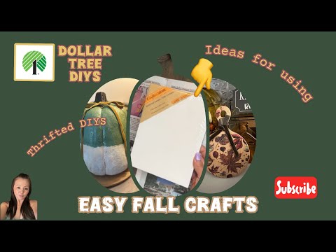 Видео: 🍂Осенние поделки от DollarTree 🍂Бережливые поделки ~ БЫСТРЫЕ И ДОСТУПНЫЕ ПОДЕЛКИ, КОТОРЫЕ МОЖНО П...