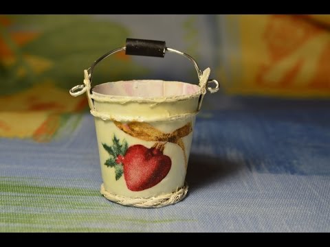 Видео: Ведро (миниатюра). Мастер-класс.