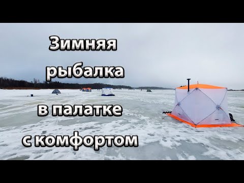 Видео: Зимняя рыбалка в палатке .