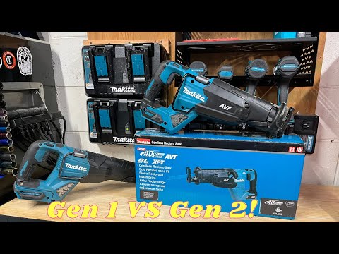 Видео: Сабельная пила Makita XGT 40V Gen 1 VS Gen 2 (GRJ01 VS GRJ02) | Обзор GRJ02