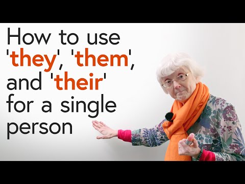 Видео: Гендерные местоимения: использование «THEY», «THEIR» и «THEM» для обозначения одного человека в а...
