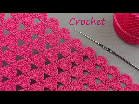 Видео: VERY EASY! Beautiful Pattern Crochet  СУПЕР легкий УЗОР для вязания крючком для начинающих СХЕМА