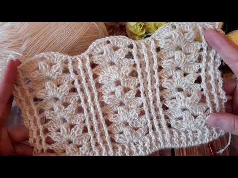 Видео: 🥰ПОНРАВИЛСЯ узор с рельефом и цветочками КРЮЧКОМ. Раппорт 2 ряда👍 (N 179)