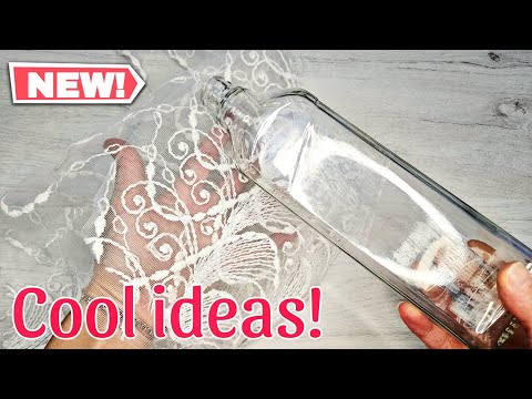 Видео: Невероятно стильная идея декора со старинным кружевным тюлем и стеклянными бутылками! 😍