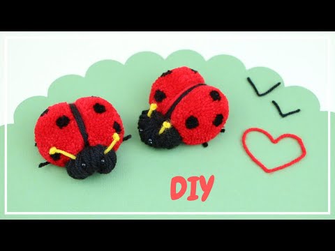 Видео: Удивительная Божья Коровка Игрушка-Помпон 🐞Как сделать симпатичного жука из пряжи 🧶 Поделки из ниток