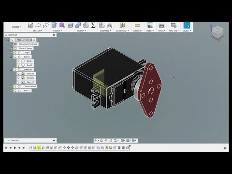 Видео: Уроки Fusion360: 3D моделирование сервокачалки. Tutorial: How to model servo hub, servo arm